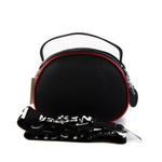 Сумка женская маленькая 22х17х9 см красный металлик с чёрным 7558-1