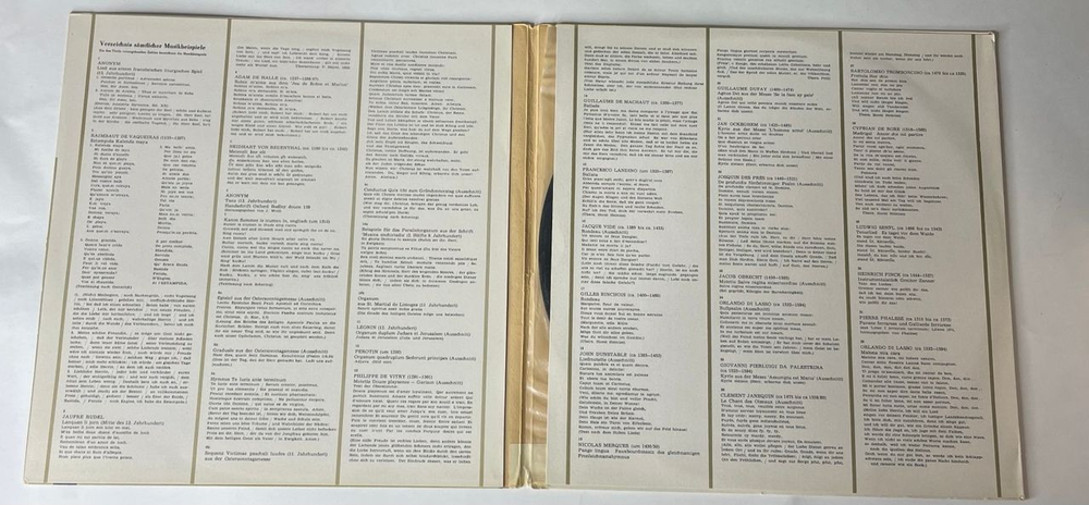 Винтажная виниловая пластинка LP Сборник Классической Музыки 1000 Лет Истории Музыки (ГДР 1972)