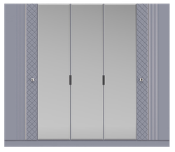Шкаф 5-ти дв «Лаура» серая серебро
