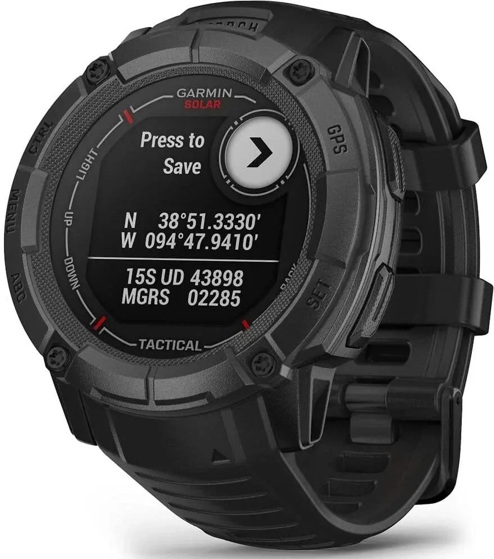 Умные часы Garmin Instinct 2X Solar Tactical Edition 50 мм, чёрный (Tactical Black)