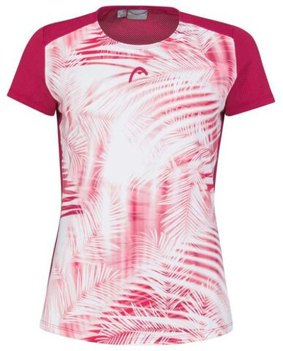 Женская теннисная футболка Head Tie-Break T-Shirt - mulberry/print vision