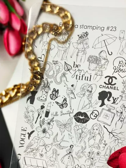 Пластина для стемпинга Enigmanic Stamping №023