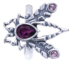 "Биитле" кольцо в серебряном покрытии из коллекции "Кассида" от Jenavi