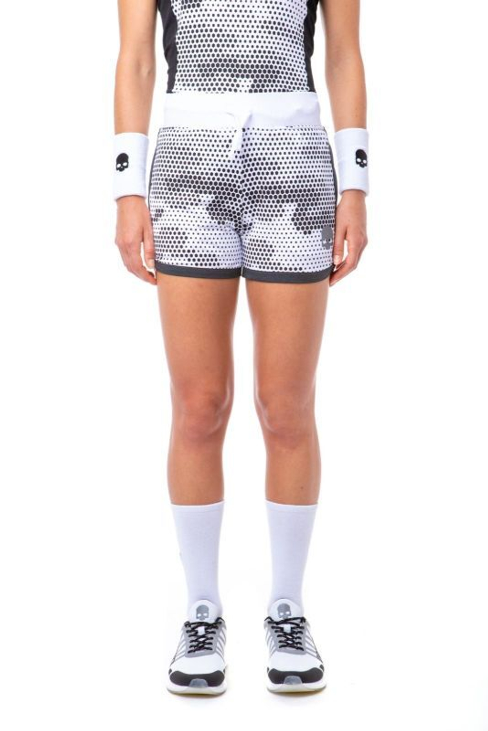 Женские Шорты теннисные Hydrogen Women Tech Camo Shorts - camo black/white
