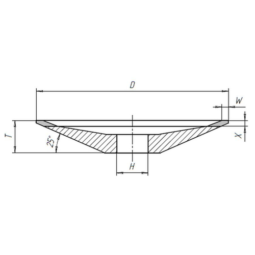 Заточной алмазный круг 12R4 (150*5/3*32)