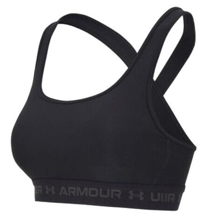Теннисный бюстгальтер Under Armour Crossback Mid Bra - black/jet gray