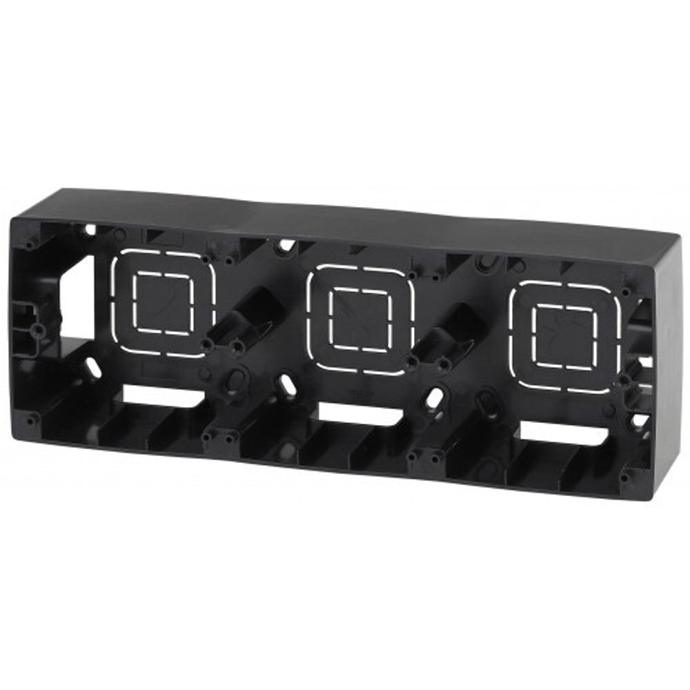 12-6103-06 ЭРА Коробка наклад. монтажа 3 поста, Эра12, чёрный