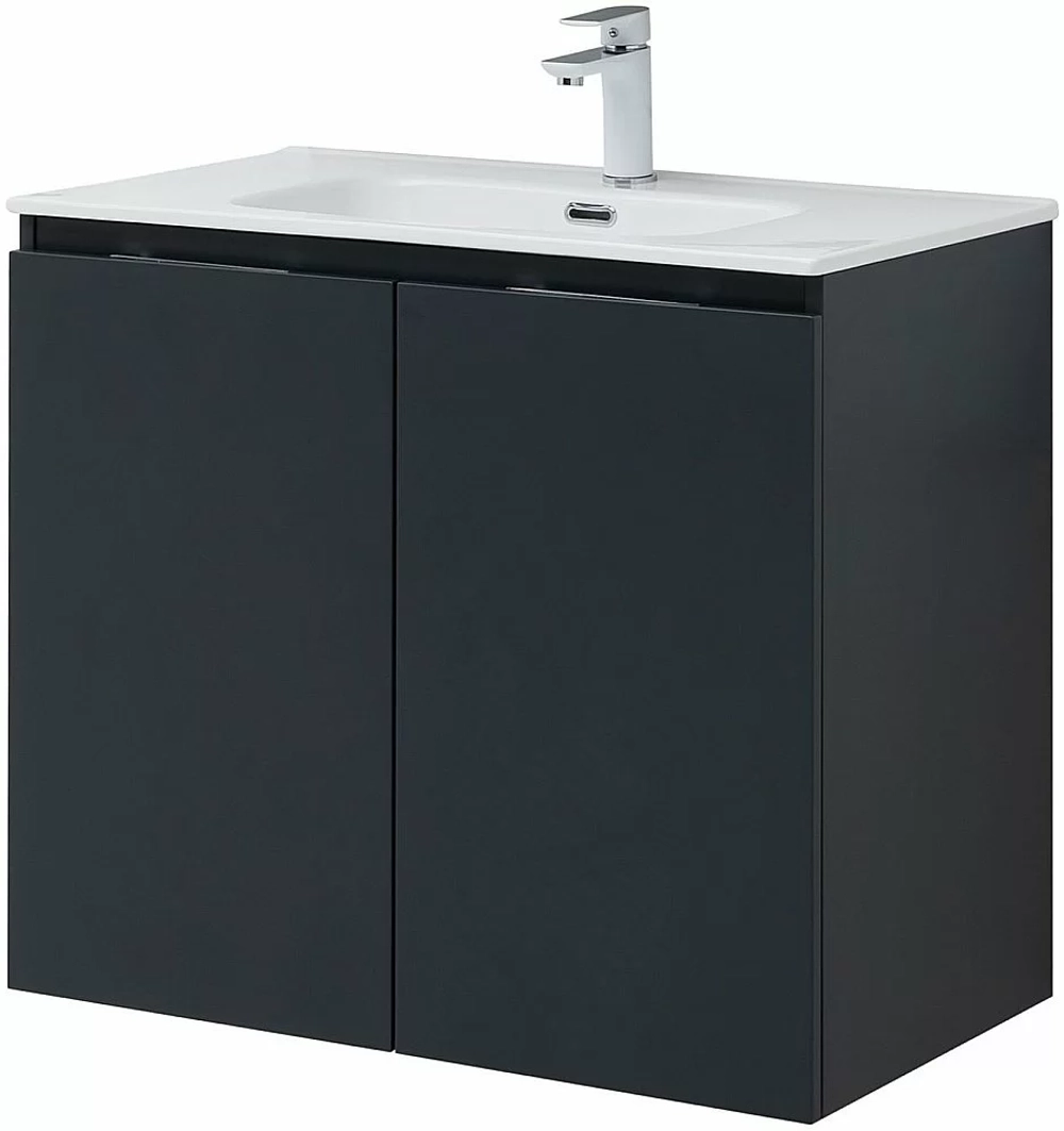 Тумба с раковиной Aquanet Алвита New 277527 80 антрацит