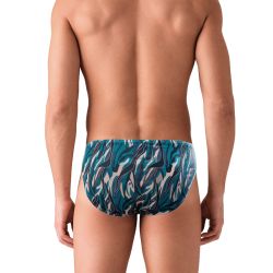 Мужские трусы слипы бирюзовые с принтом Doreanse 1019