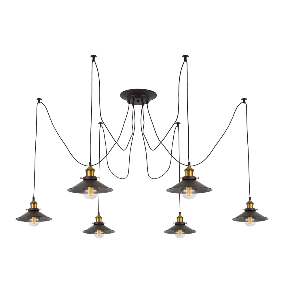 Citilux Эдисон CL451061 Люстра паук Венге Бронза