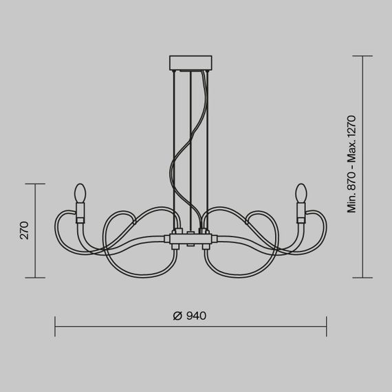 Подвесная люстра Maytoni Atlanta MOD051PL-07TR