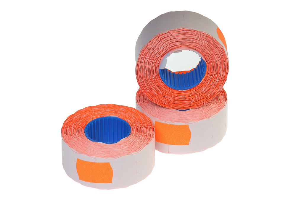 Этикет-лента 26ммх16мм оранжевая волна Office Space 800шт/рол (243284)