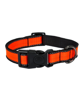Ошейник Look нейлон фиксатор ширина 15 мм, обхват шеи 25-35 см, размер S, цвет оранжевый Rich Breed