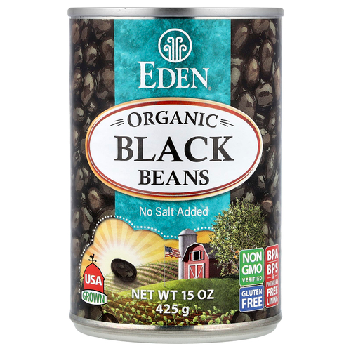 Eden Foods, органическая черная фасоль, 425 г (15 унций)