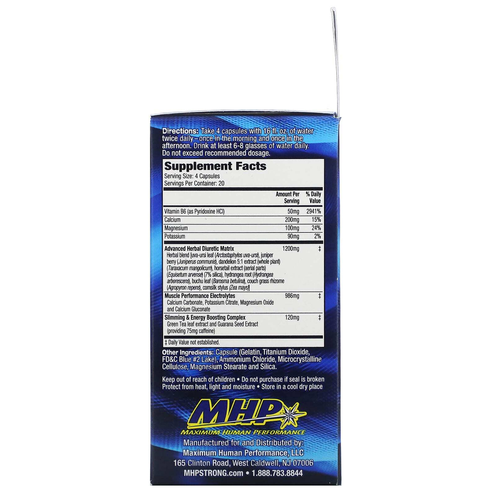 MHP, XPEL, растительное мочегонное средство максимальной силы действия, 80 капсул