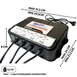 Зарядное устройство SEA-PRO ТЕ4-0273 (1х12В AGM, 3х12В LiFePo4)
