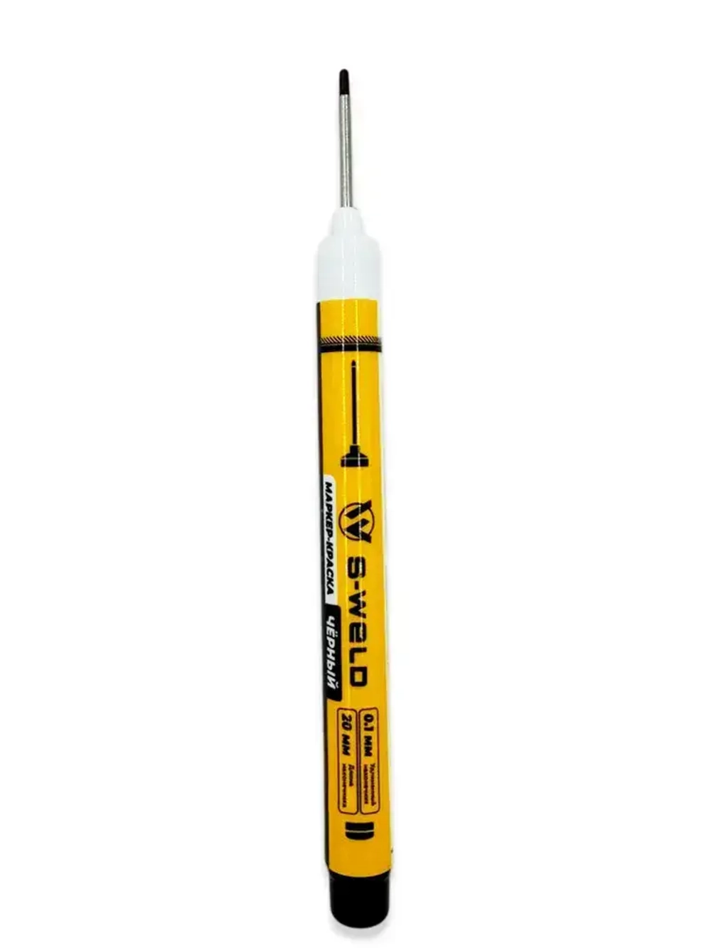 Маркер-краска для отверстий 1мм черный, 10шт