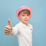 Шляпа Котелок, фетр, Розовый, 56-58 разм.