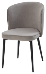 Стул М-City DISAUR Милано B22 Серый, Велюр, Черный каркас