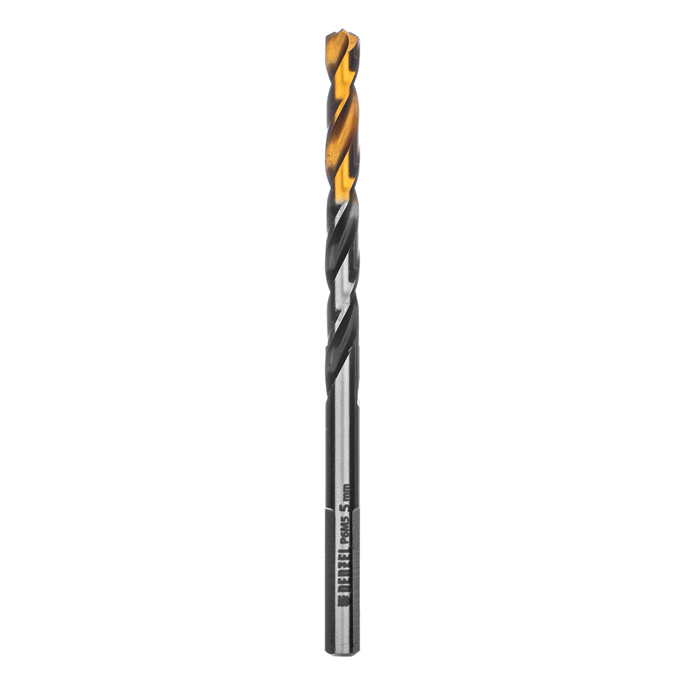 Сверло спиральное по металлу 5 x 86мм, Р6М5, Golden Tip, многогранная заточка Denzel
