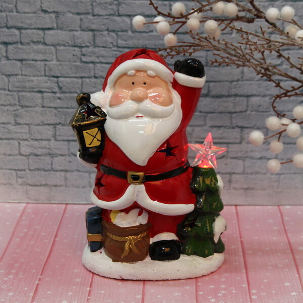 Фигурка с подсветкой Miracle «Дед Мороз с ёлочкой» 20*13 см, микс