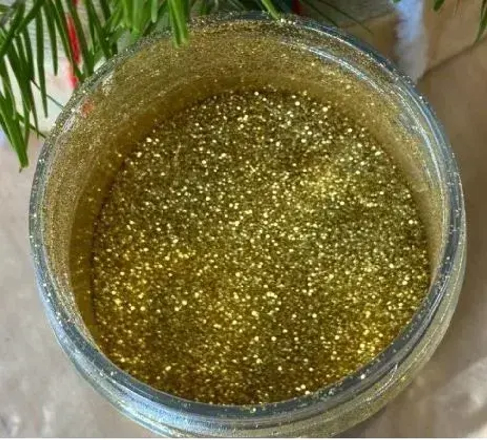 Блестки сухие для декорирования VGT Pet glitter ПОРОШОК для добавления в лакокрасочные материалы, для хобби, творчества и рукоделия, золото, 0,05кг