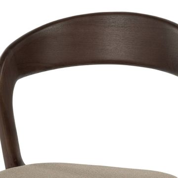 Стул Canada 2.0 деревянный, сиденье из коричневой ткани