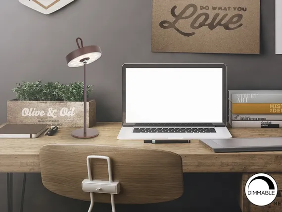 Настольная лампа Gong LED с отделкой Corten