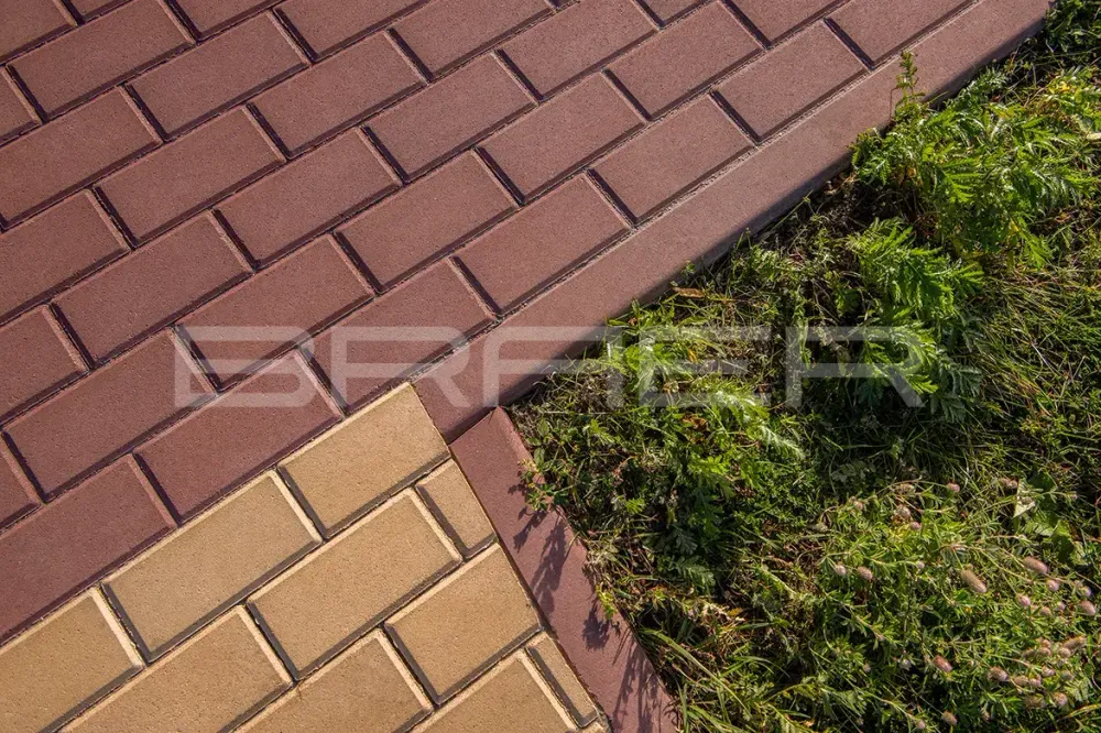 Тротуарная плитка Braer Прямоугольник, Красный, 60 мм