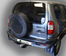 Фаркоп Лидер-Плюс (под квадрат) для Шевроле Нива / NIVA TRAVEL с электрикой Smart и сертифкатом в комплекте арт.(VAZ-18E+smart)