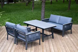 "Сан Ремо" комплект садовый для лаунж-зоны серый