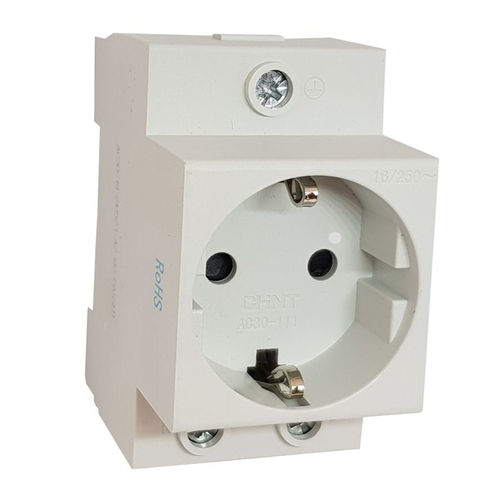 Розетка AC30-111 с заземляющим контактом на DIN-рейку (R) Chint 775001