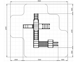 Детский игровой комплекс В гостях у сказки ДИК 1.05.01-07.С H=900