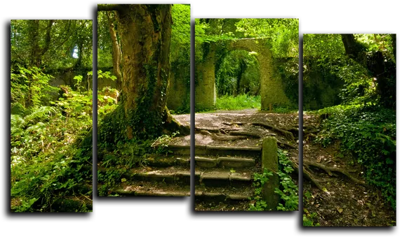 Модульная картина "Заброшенный парк"