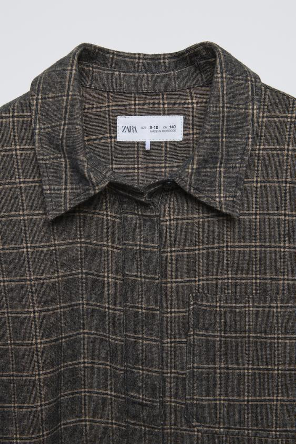 ZARA РУБАШКА В КЛЕТКУ, АНТРАЦИТОВО-СЕРЫЙ