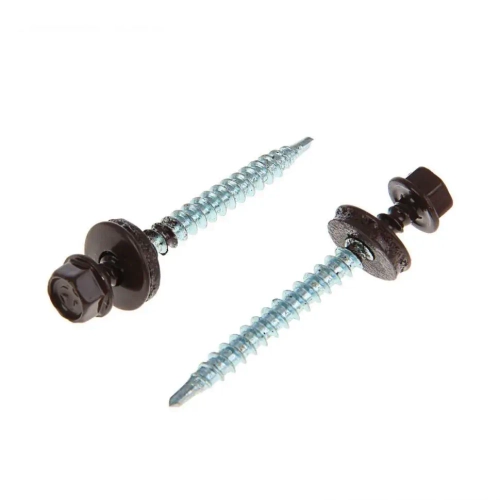 Саморез кровельный шоколадно-коричневый 4,8х29мм 9 штук