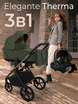Детская коляска 3 в 1 Sweet Baby SBL Elegante Therma 427646 Green