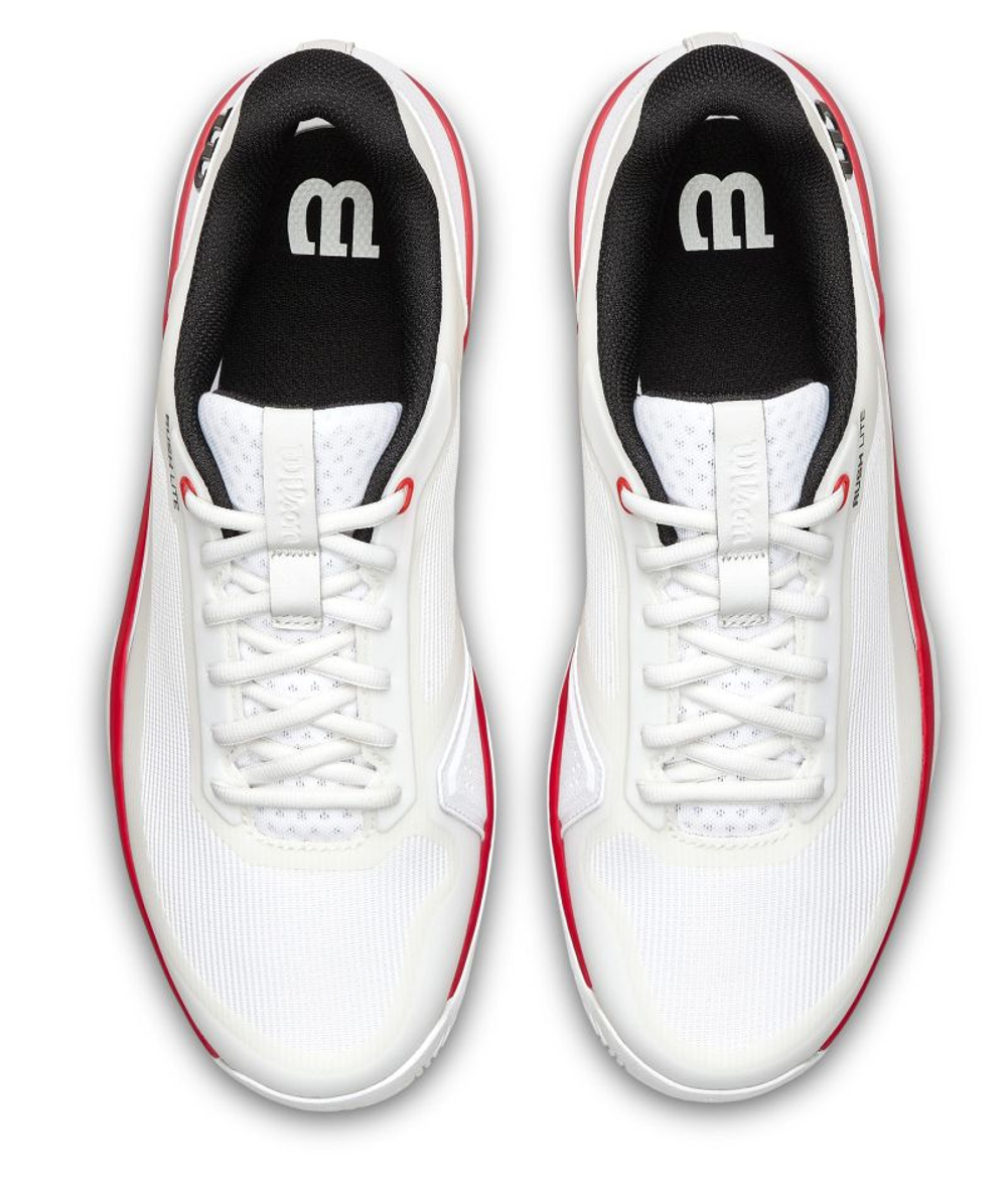 Мужские кроссовки теннисные Wilson Rush Lite 5 - white/black/infrared
