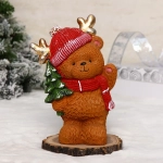 Фигурка новогодняя «Мишка с ёлочкой» 16*11*23 см