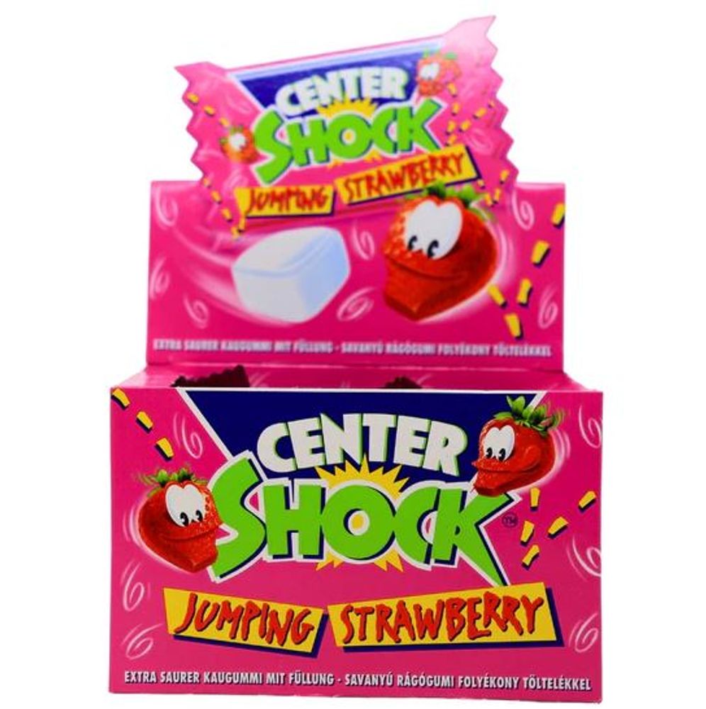 Жев.резинка Center Shock Jumping Strawberry 4гр