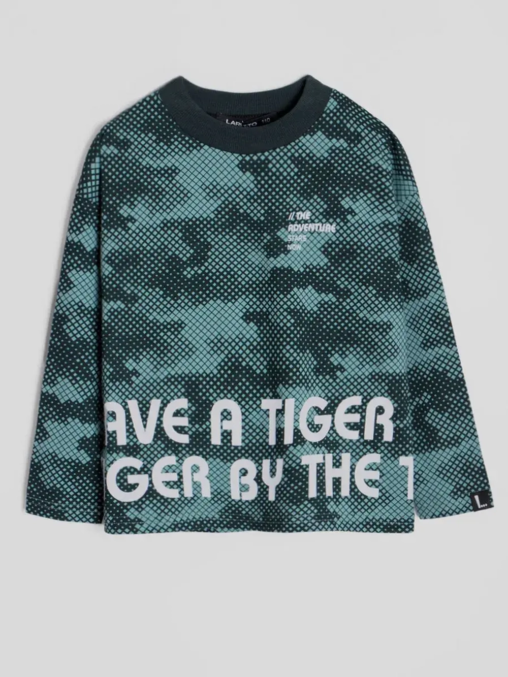 Лонгслив для мальчика, зеленый