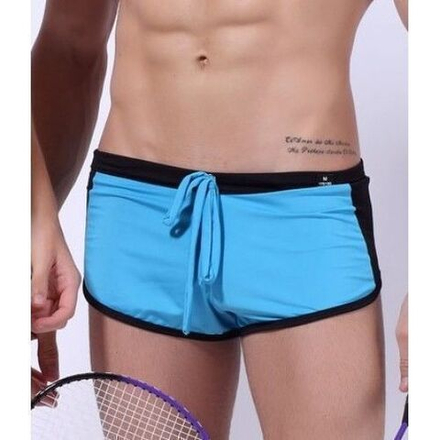 Мужские спортивные шорты голубые под шелк Wang Jiang 9