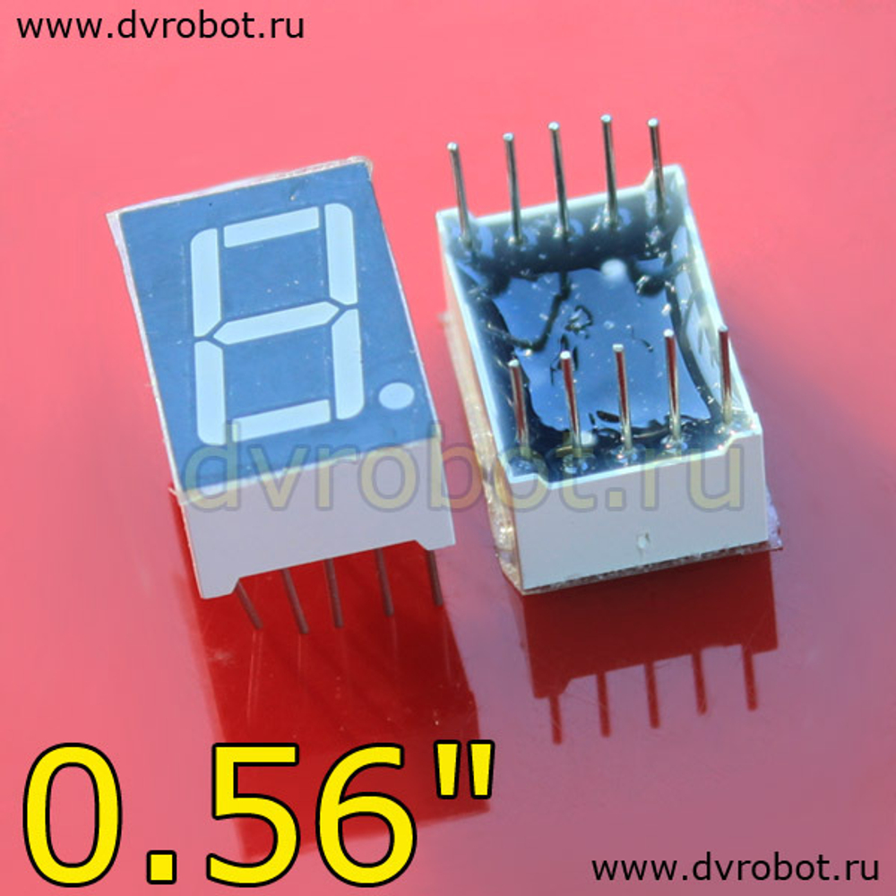 Индикатор LED 1- 0.56" - красный