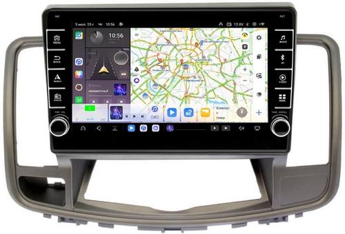Магнитола для Nissan Teana 2008-2013 (монохром экран) - Kuberg OL-1669 (кнопки и крутилки) Android 13, Быстрая, CarPlay, 4G SIM-слот