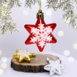 Ёлочные игрушки «Звездочки» 5,5см микс цветов (набор 3шт)