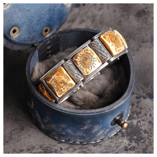 Серебряный браслет «Матерый» руны