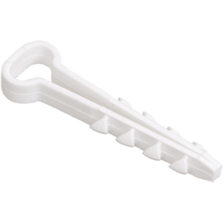 Дюбель-хомут (нейлон) 5-8 плоский белый IEK