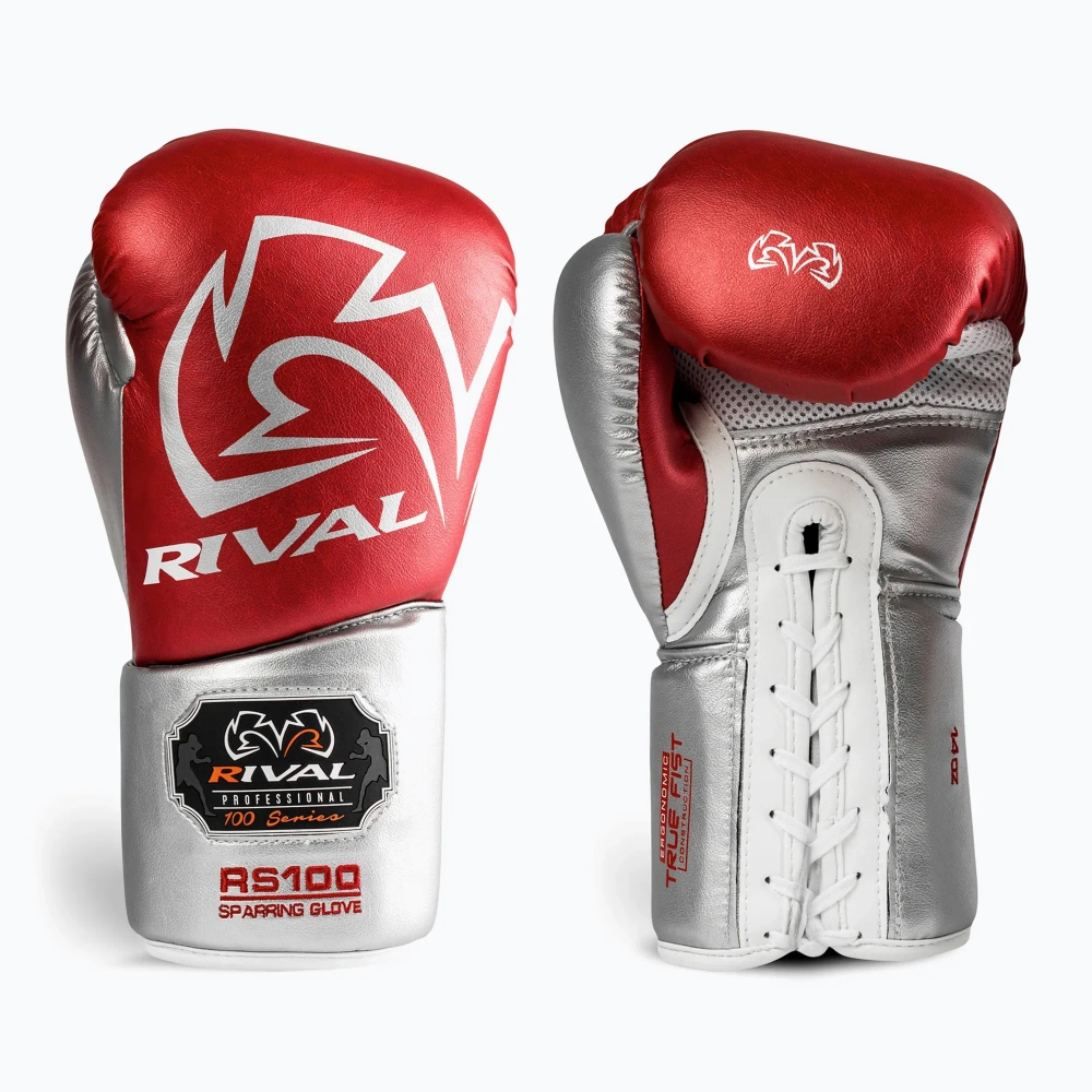 Боксёрские перчатки Rival RS100 Professional red/silver