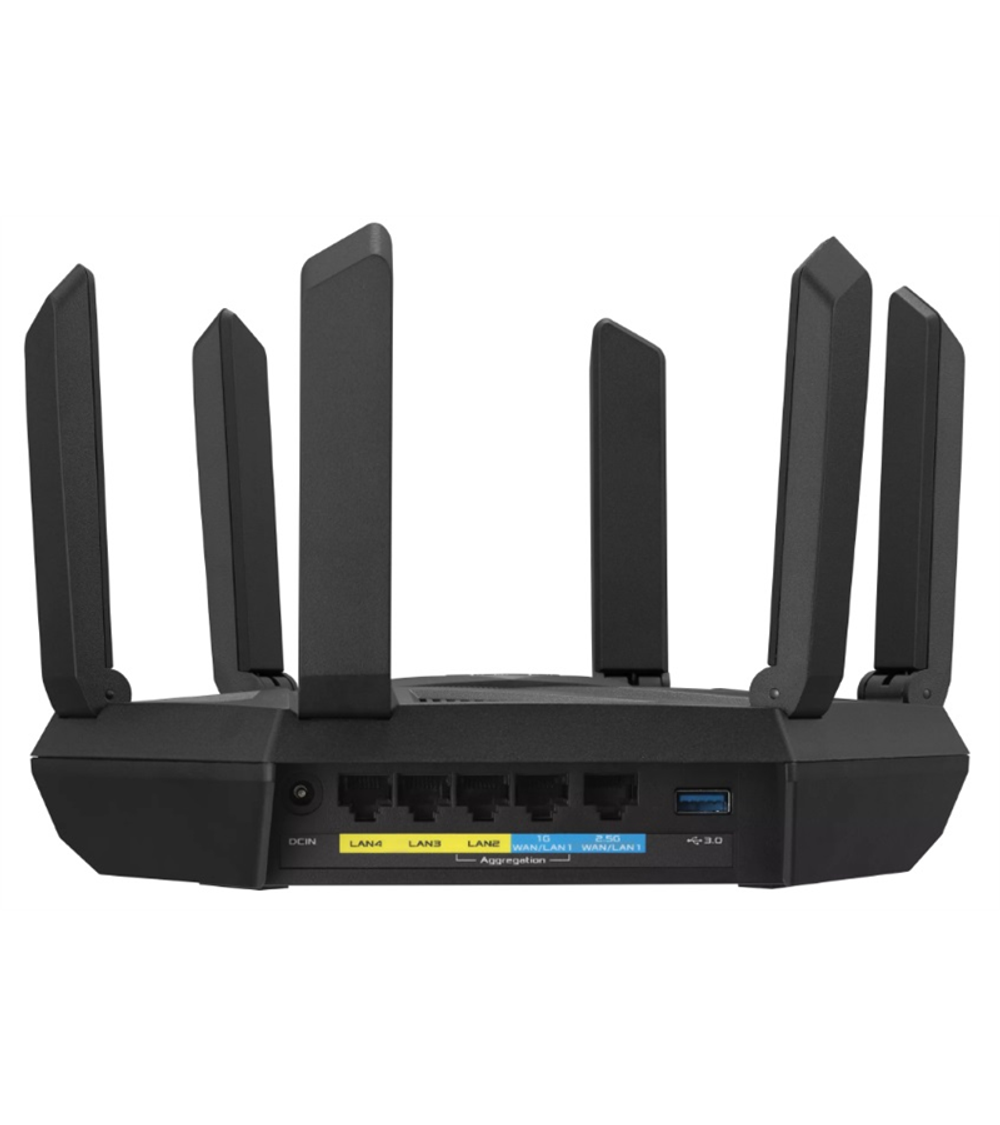 Роутер ASUS RT-AXE7800 // AXE7800 // 574 + 4804 Mbps, 2,4 + 5 gGz, 6 antenna; 90IG07B0-MU9B00