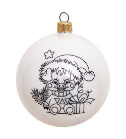 Элита НФШ-1119/3 Ел. украшение Шар «Поросенок» 85 мм